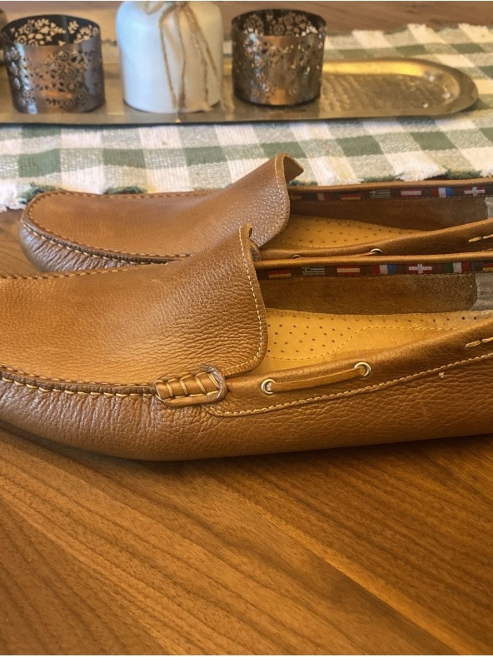 14th & Union Men's Tan Leather Slip-On Loafers